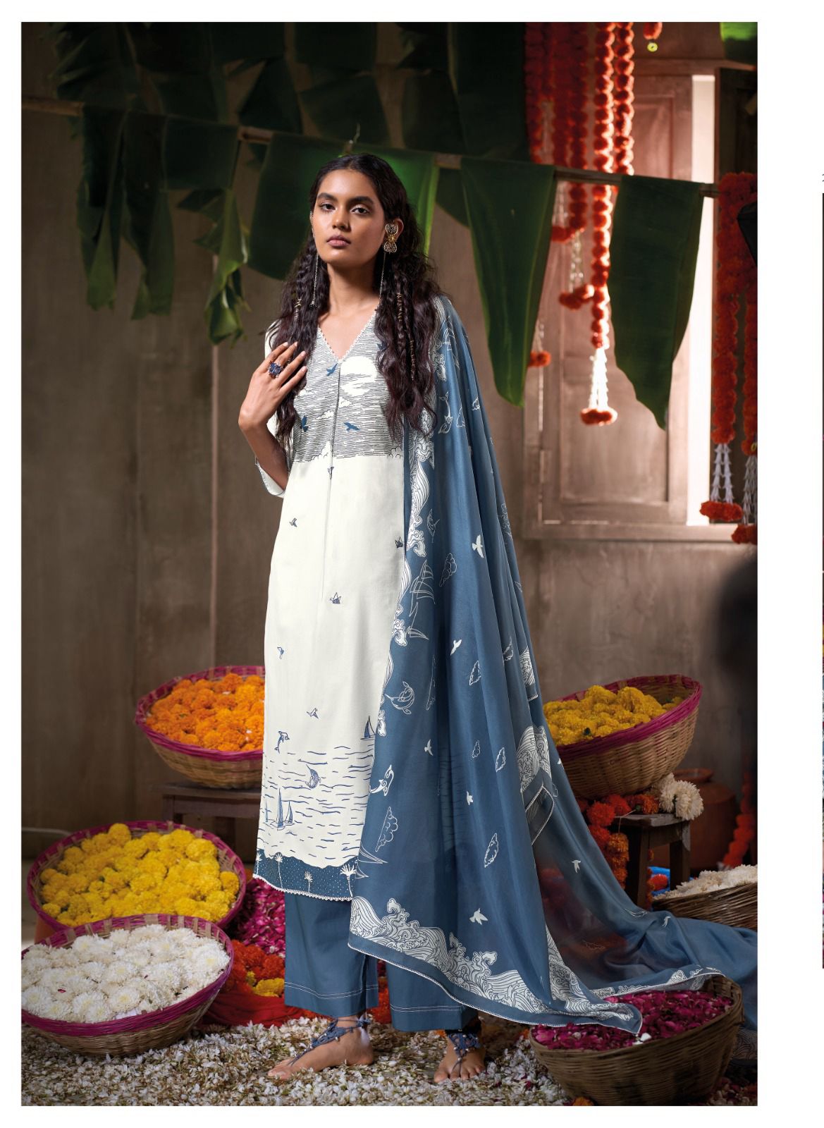 Midnight Tales By Ganga Cotton Printed Dress Material Orders In India